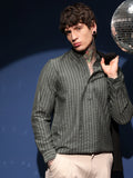 Campus Sutra Edge-Lined Half-Placket Shirt