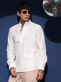 Campus Sutra Edge-Lined Half-Placket Shirt
