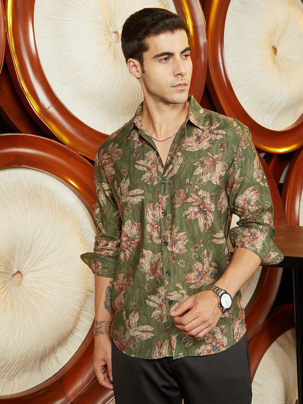 Campus Sutra Withering-Bloom Shirt