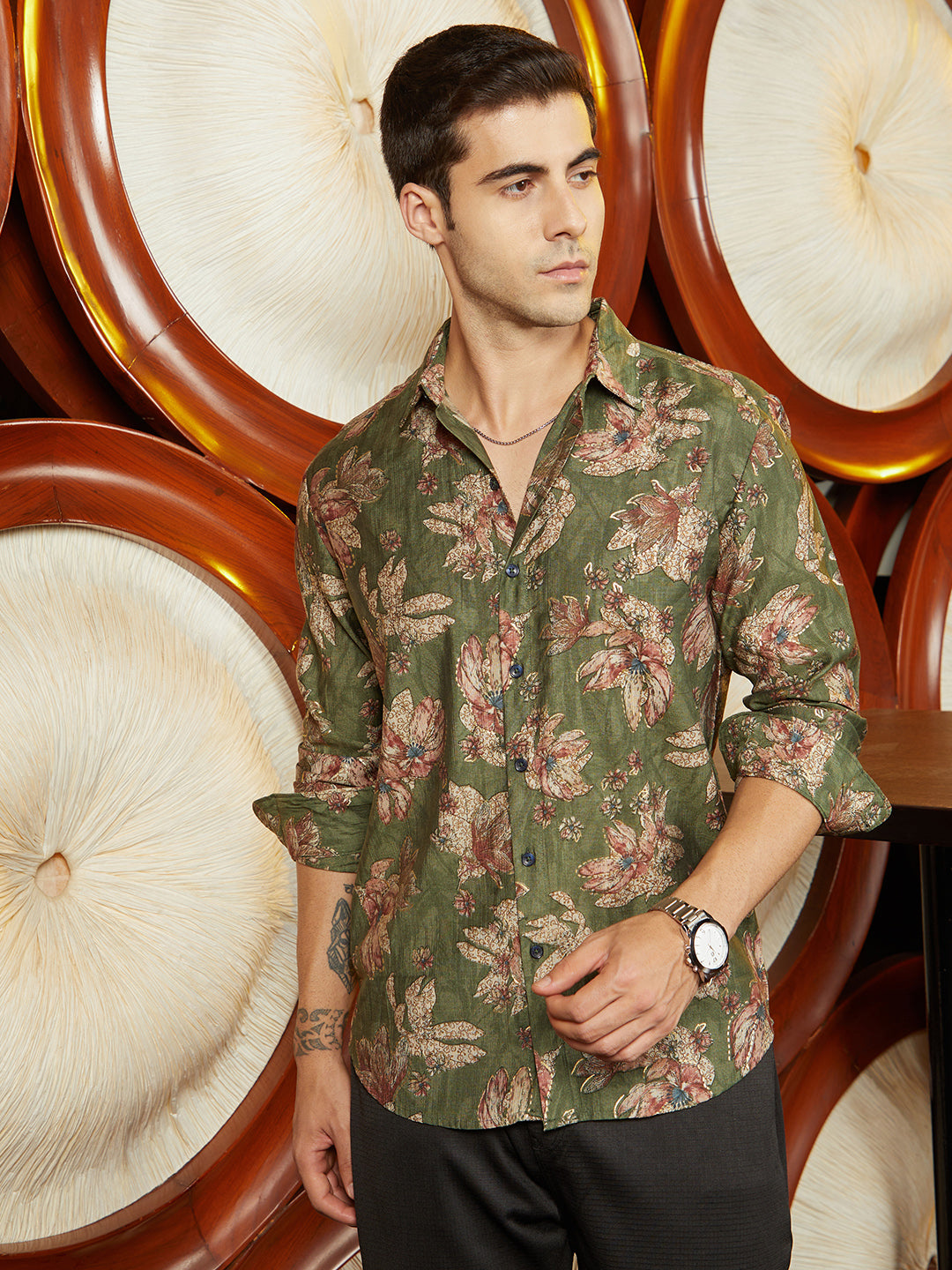 Campus Sutra Withering-Bloom Shirt