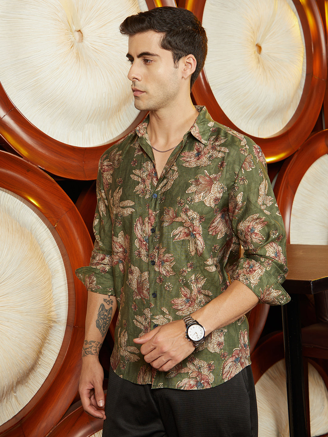 Campus Sutra Withering-Bloom Shirt