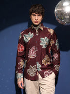 Campus Sutra Floret Imprint Shirt