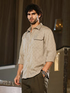 Campus Sutra Obliqa-Utility Relaxed Shirt