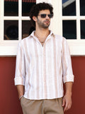 Campus Sutra Pincandy-Striped Regular Shirt