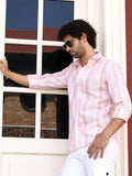 Campus Sutra Pincandy-Striped Regular Shirt
