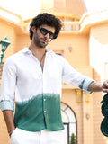 Campus Sutra Ombre-Plunge Regular Shirt
