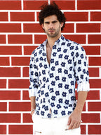 Campus Sutra Retro-Bloom Tactile Shirt