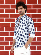 Campus Sutra Retro-Bloom Tactile Shirt