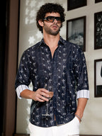Campus Sutra Ditsy Imprint Shirt