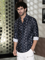 Campus Sutra Ditsy Imprint Shirt