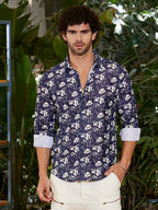 Campus Sutra Floret-Impression Shirt