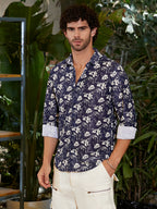 Campus Sutra Floret-Impression Shirt