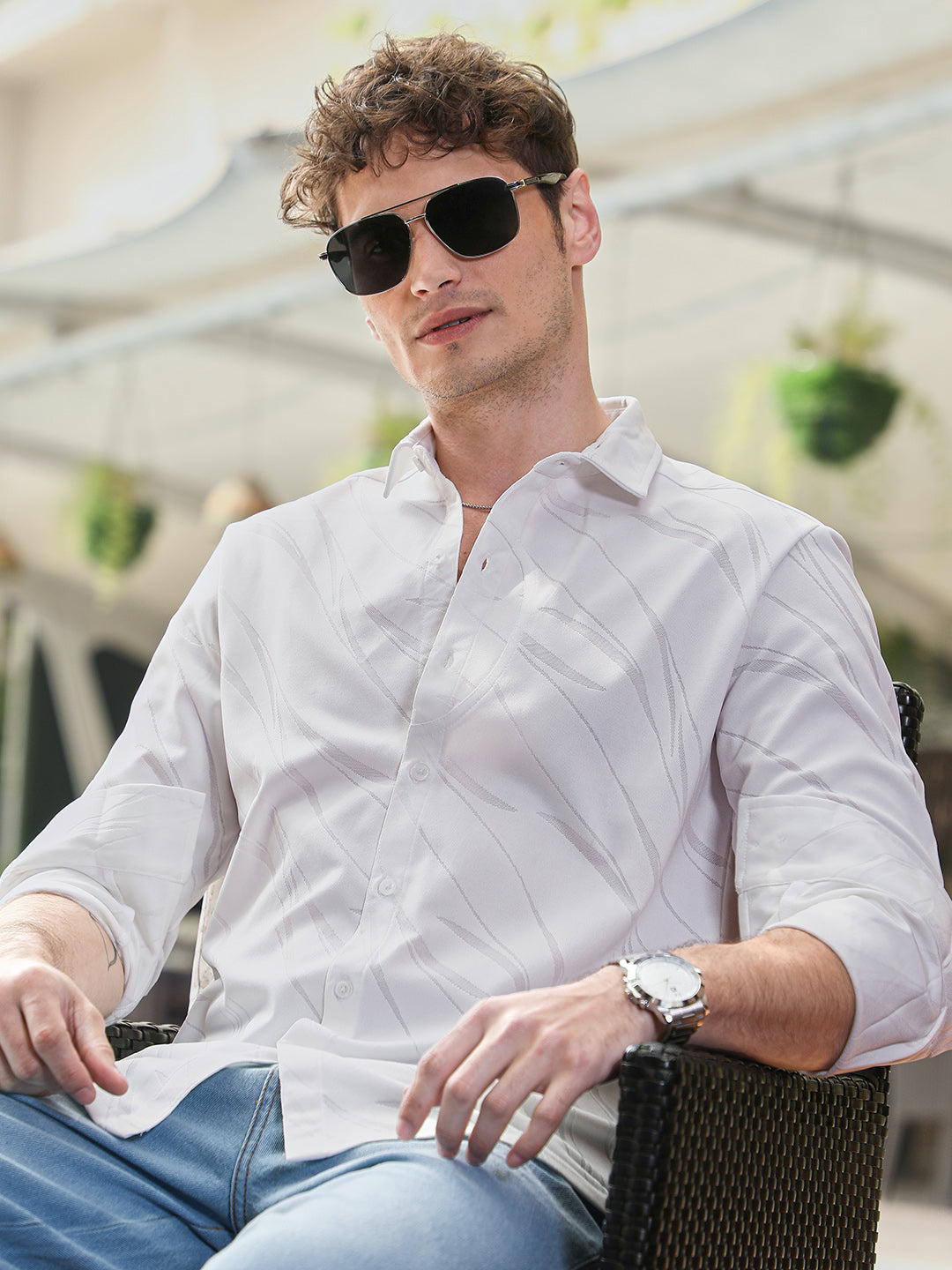Campus Sutra Scratch-Tactile Shirt