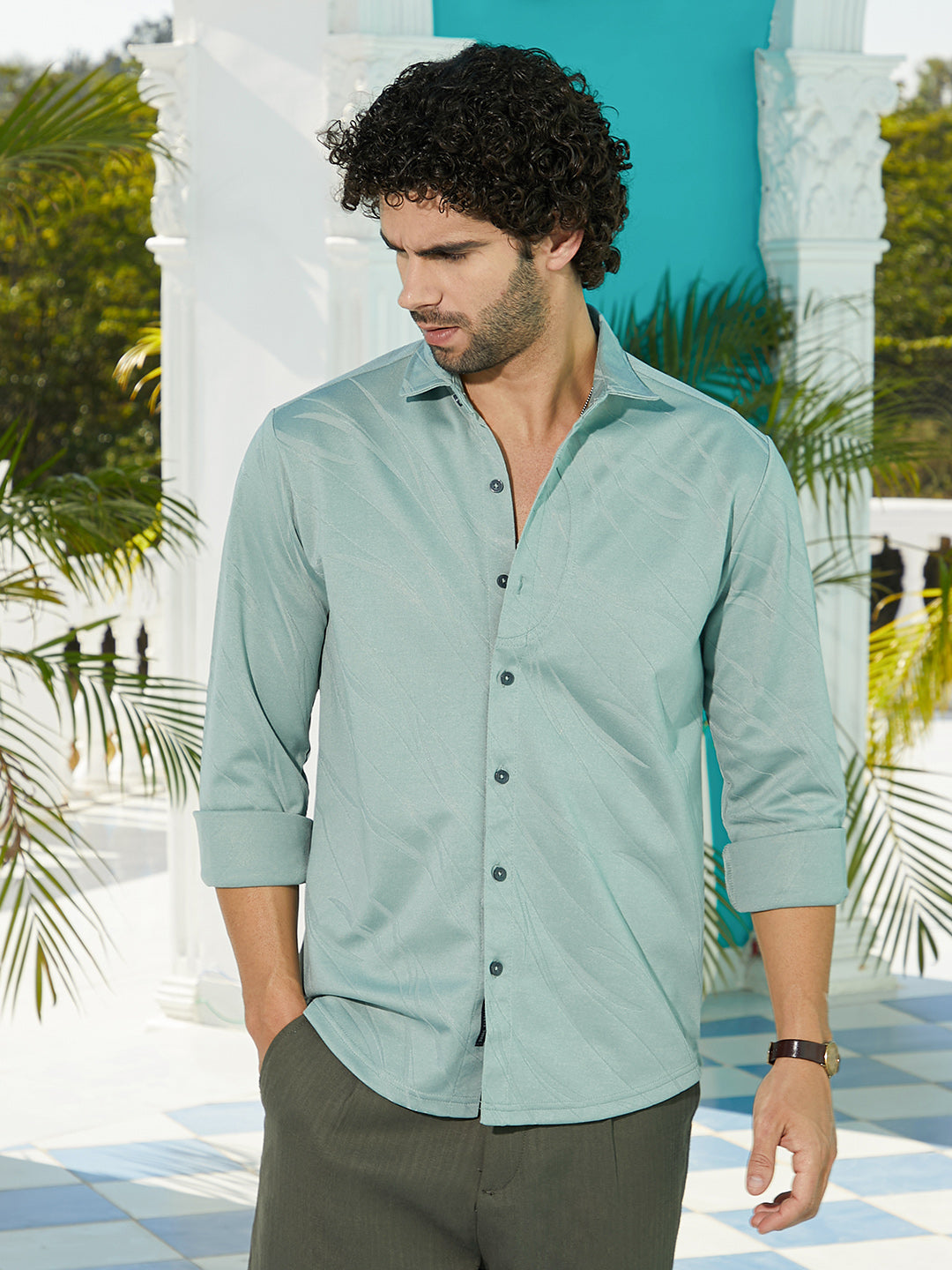 Campus Sutra Scratch-Tactile Shirt
