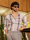 Campus Sutra Distressed-Check Shirt