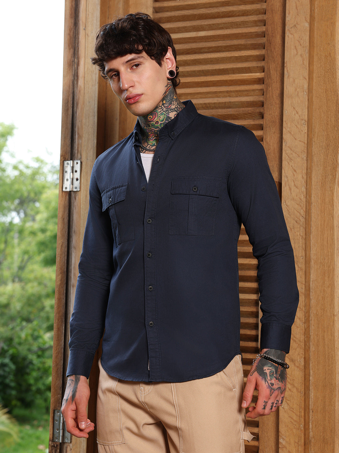 Campus Sutra Utility-Safari Regular Shirt