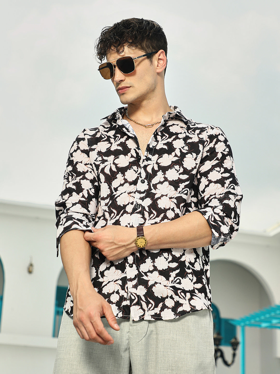 Campus Sutra Everbloom Regular Shirt