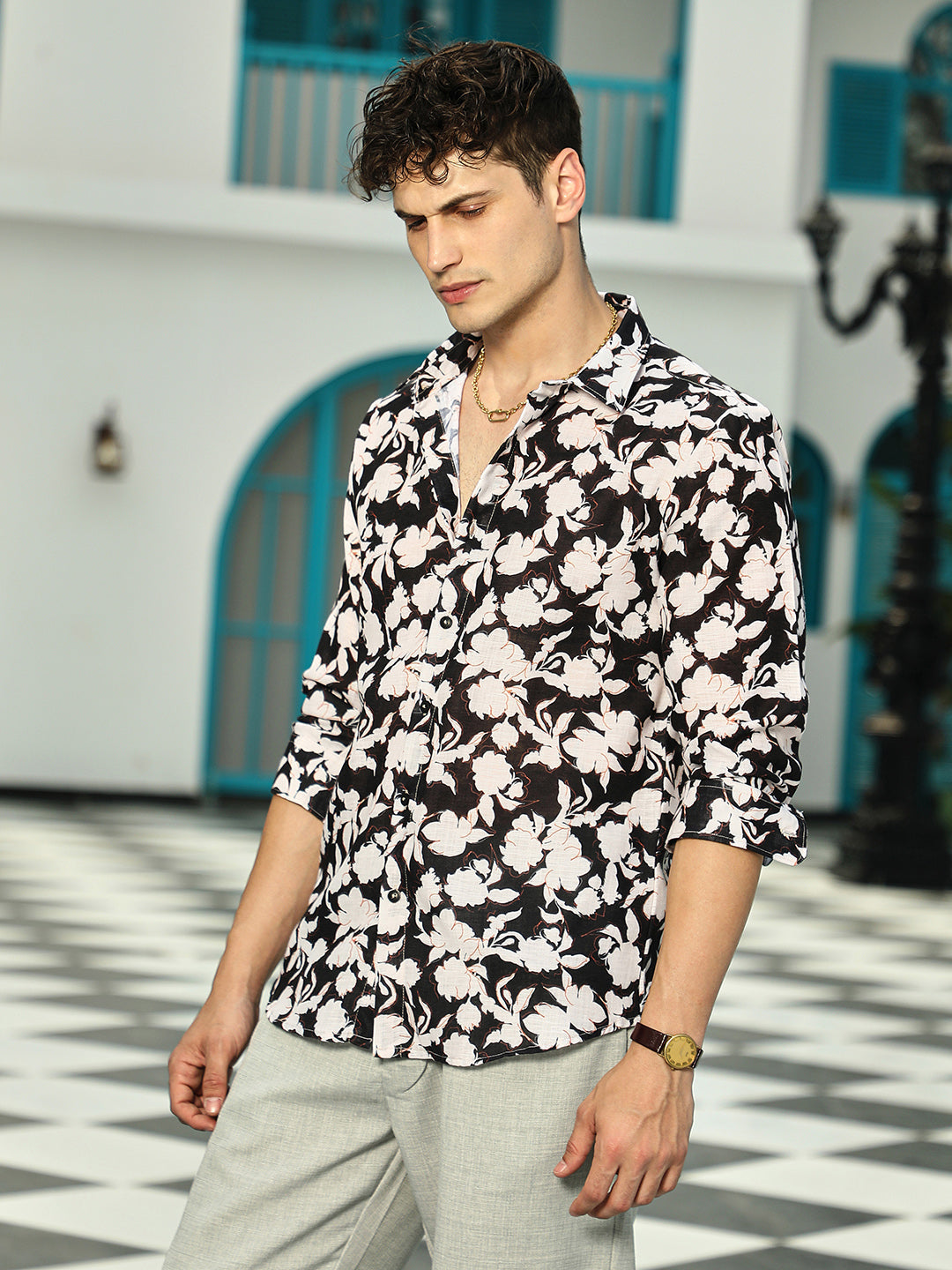 Campus Sutra Everbloom Regular Shirt