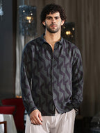Campus Sutra Pinstriped-Track Regular Shirt