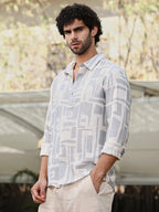 Campus Sutra Abstract-Deco Regular Shirt
