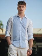 Campus Sutra Panel-Tactile Shirt