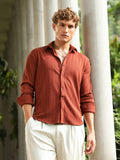 Campus Sutra Ribbed-Rope Tactile Shirt