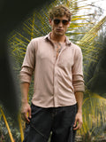 Campus Sutra Ribbed-Rope Tactile Shirt