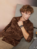Campus Sutra Pleated-Rhombus Shirt