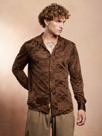 Campus Sutra Pleated-Rhombus Shirt