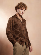 Campus Sutra Pleated-Rhombus Shirt