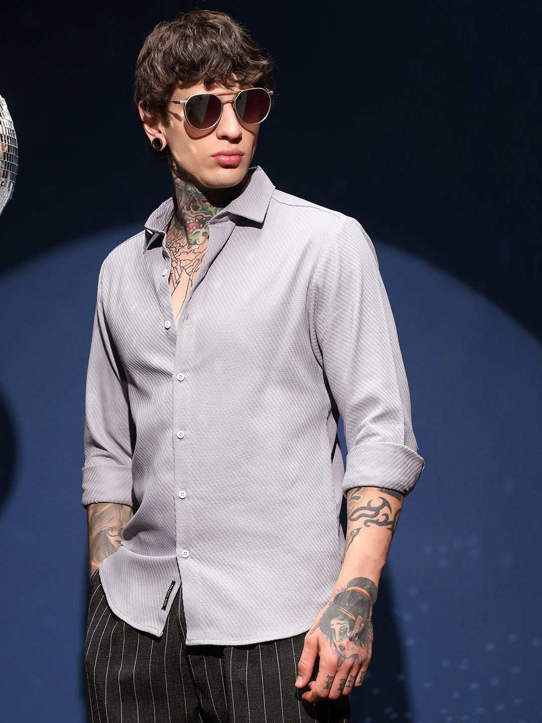 Campus Sutra Slanted-Trough Shirt