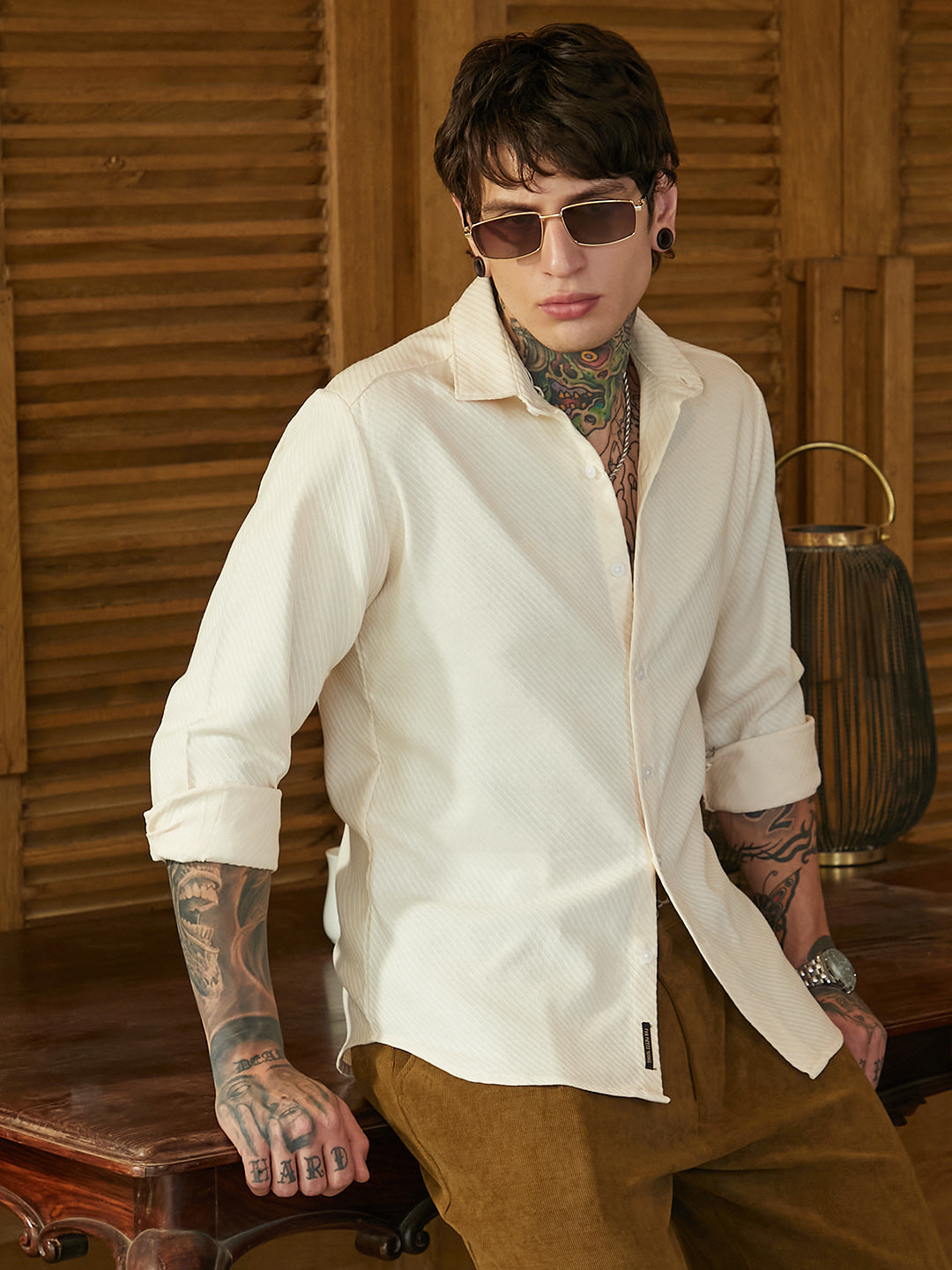 Campus Sutra Slanted-Trough Shirt