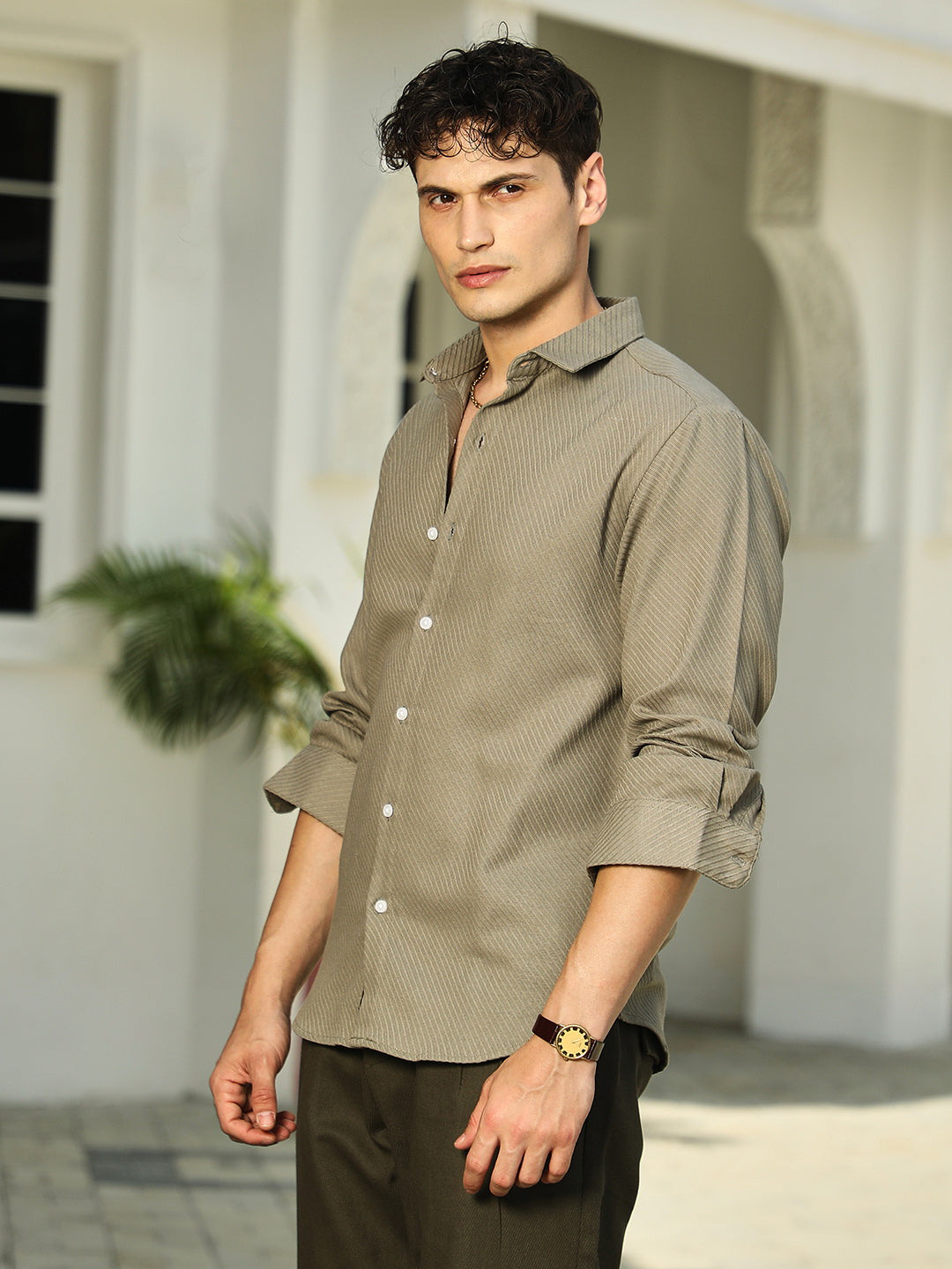 Campus Sutra Slanted-Trough Shirt