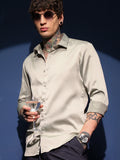 Campus Sutra Solid Satin Shirt