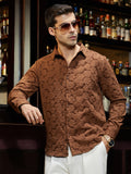 Campus Sutra Rose-Tactile Shirt