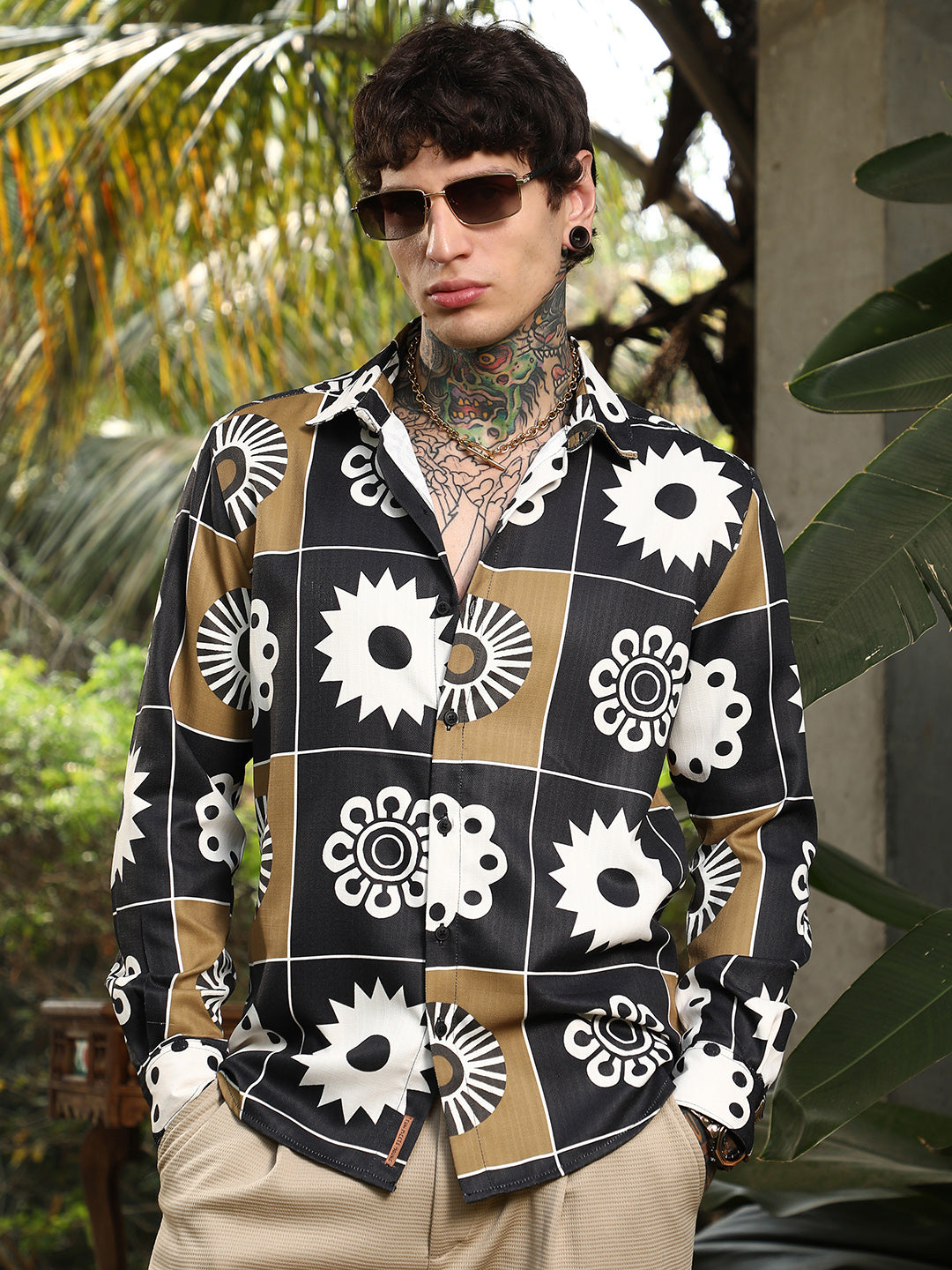 Campus Sutra Bloom-Bloc Shirt