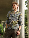 Campus Sutra Houndstooth Block Shirt