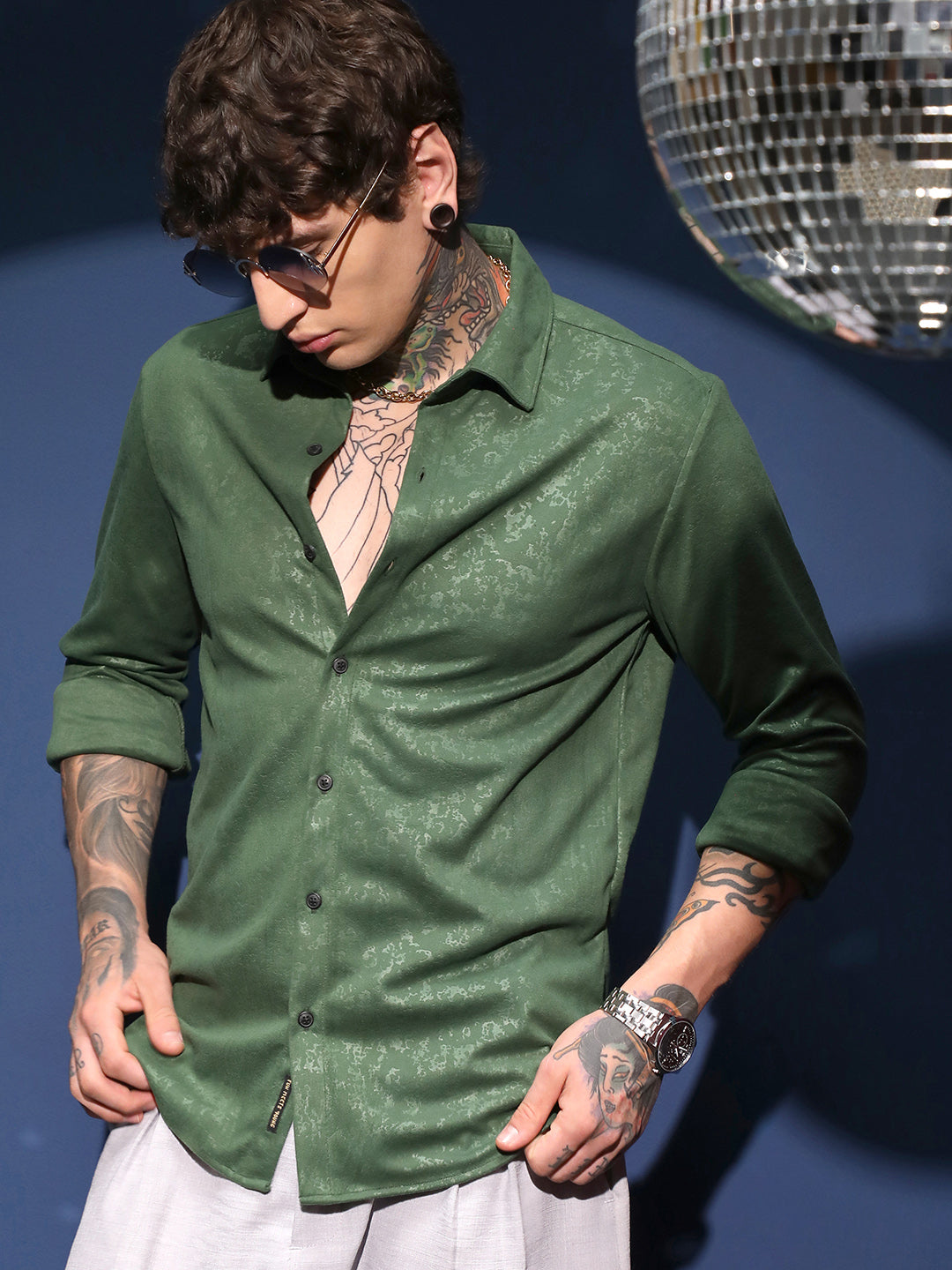 Campus Sutra Corroded-Tactile Shirt