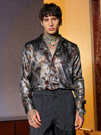 Campus Sutra Metallic-Pigment Shirt