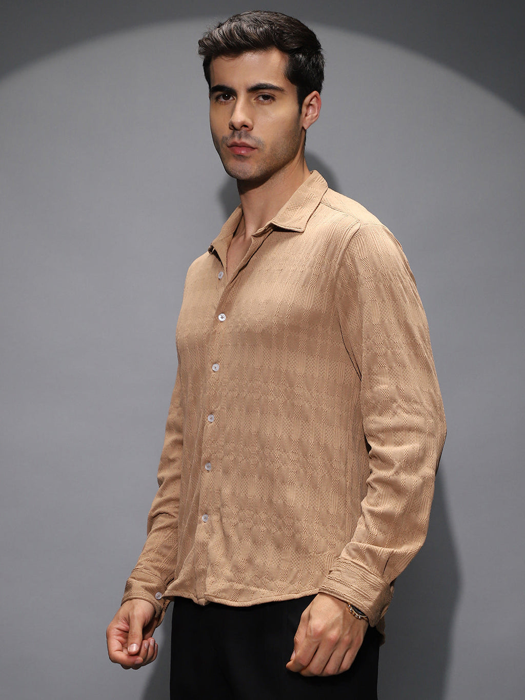 Campus Sutra Braided-Knot Tactile Shirt