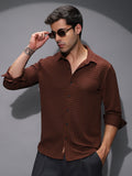 Campus Sutra Cube-Textured Shirt