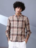 Campus Sutra Tartan Regular Shirt