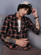 Campus Sutra Shadow-Graph Regular Shirt