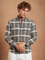 Campus Sutra Static-Check Regular Shirt