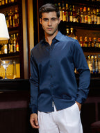Campus Sutra Satin Solid Shirt
