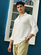 Campus Sutra Weave-Tactile Shirt