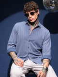 Campus Sutra Parallel-Crease Tactile Shirt