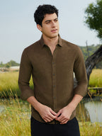 Campus Sutra Solid Regular Shirt