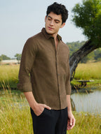 Campus Sutra Solid Regular Shirt