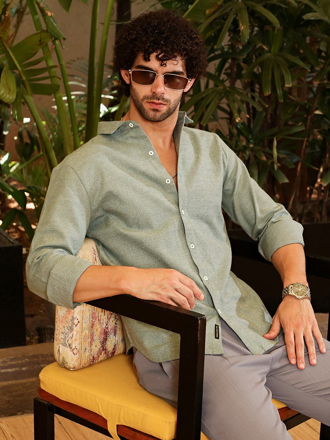 Campus Sutra Gauzy-Woven Shirt